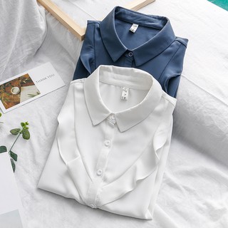 Áo sơ mi nữ cổ bèo cách tân - A1036