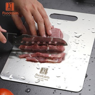 THỚT INOX 304 LOẠI 1 - TRỌN ĐỜI KHÔNG GỈ, KHÔNG ẨM MỐC, KHÁNG KHUẨN - FOODCOM - FCOO8