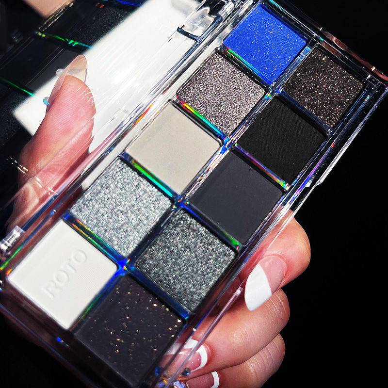 Bảng Phấn Mắt Ánh Ngọc Trai Lấp Lánh Trang Điểm Mắt Khói Màu Bạc / Xanh Dương / Đen / Xám