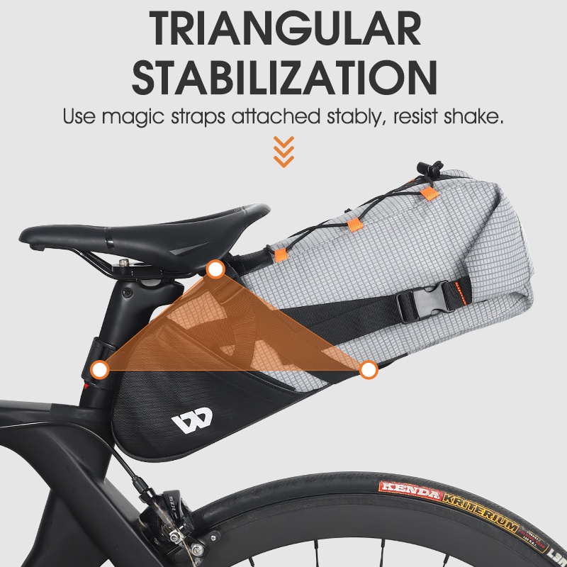Túi đựng đồ WEST BIKING gắn yên sau xe đạp sức chứa 10l chống thấm nước tiện dụng