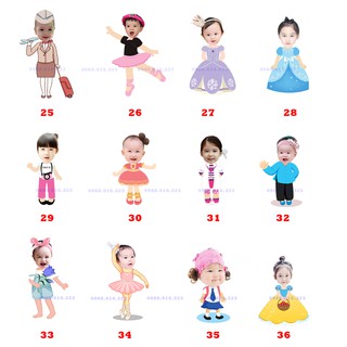 Chibi để bàn sinh nhật cho bé có chân đứng