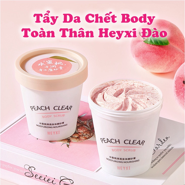 Tẩy tế bào chết Heyxi Peach Clear Body Scrub 200G - Cải thiện da viêm lông , sáng da