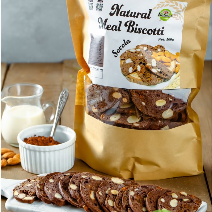 Bánh ăn kiêng Natural Biscotti tăng cơ, giảm cân, bánh ăn kiêng vị vani - B01 | BigBuy360 - bigbuy360.vn