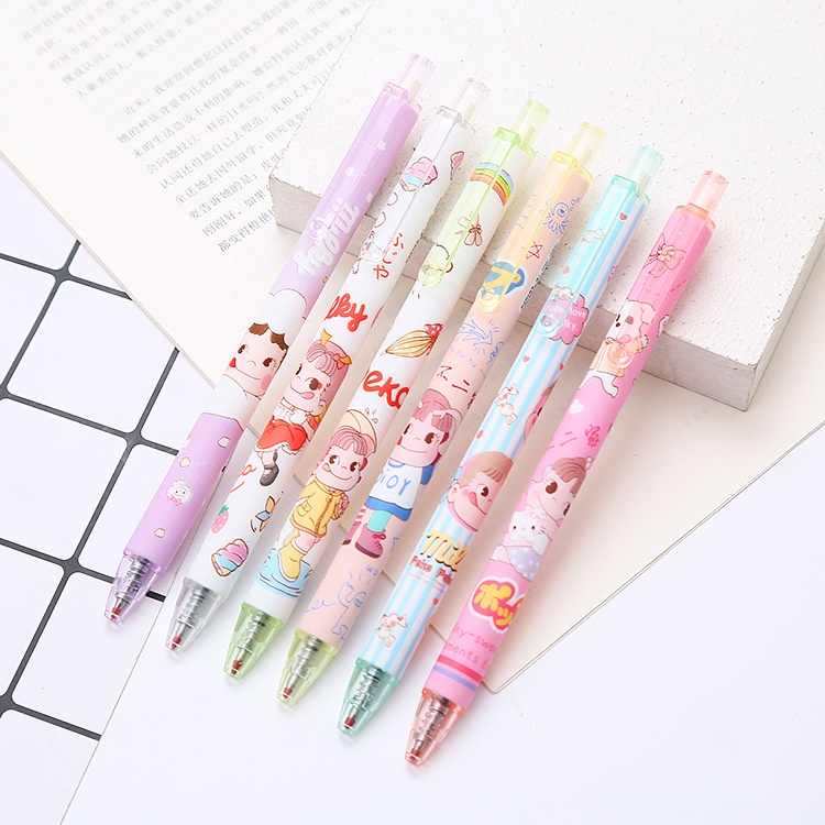 Bộ 6 Bút Mực Dạng Nhấn Tiện Dụng Cho Học Sinh / Văn Phòng