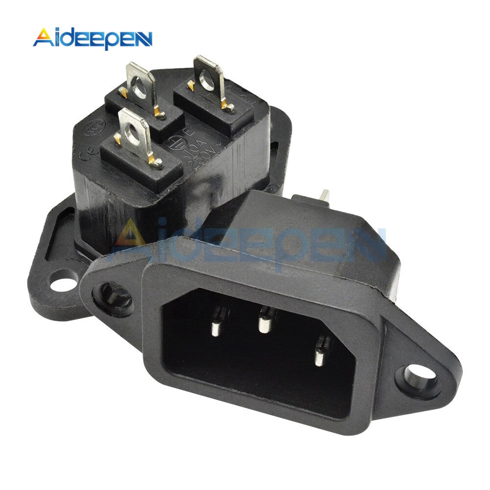 Set 5 Ổ Cắm Điện Ac-04 Iec320 C14 Ac 250v 10a 3-pin