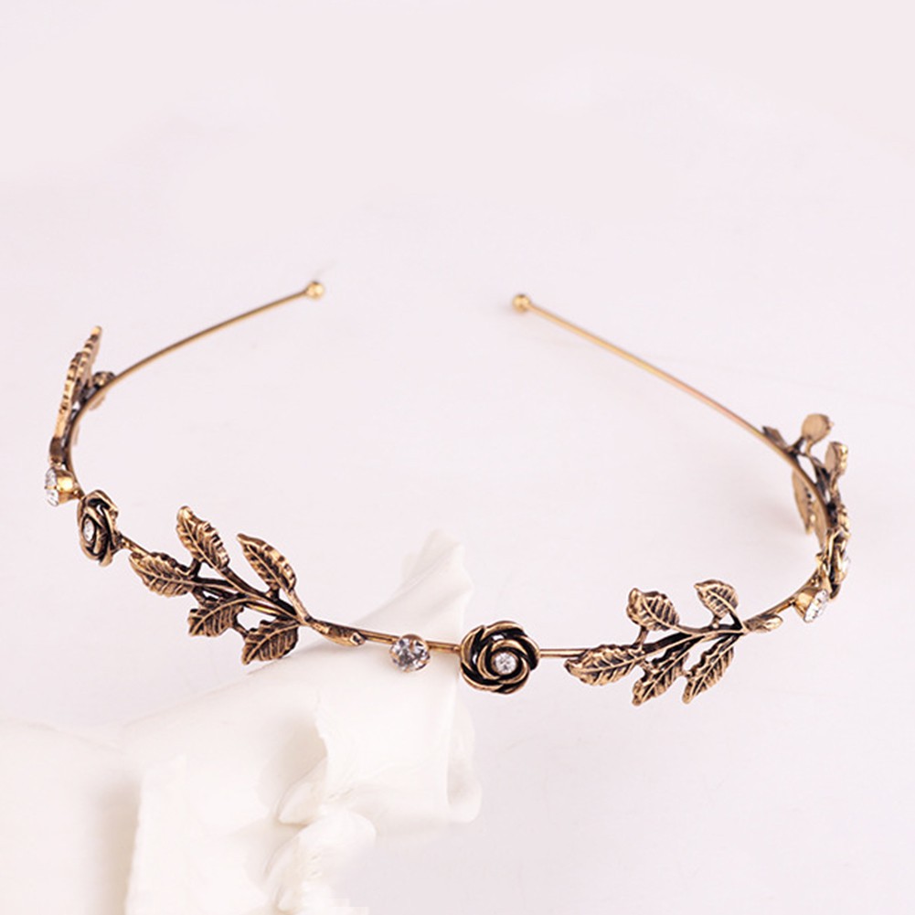 Cài tóc bằng hợp kim kiểu hoa và lá có phối hạt đầy quyến rũ