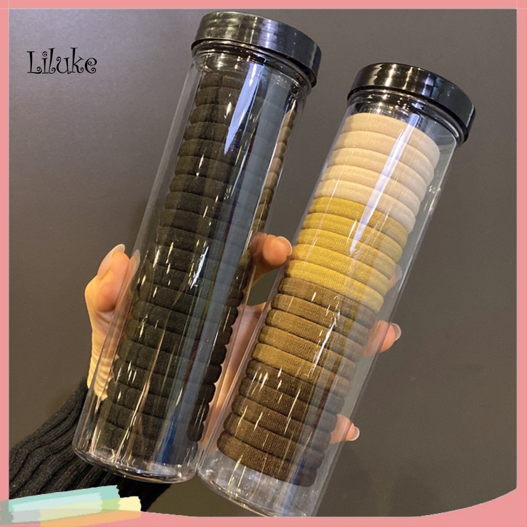 Dây Buộc Tóc Co Giãn Màu Trơn Đơn Giản Cho Nữ