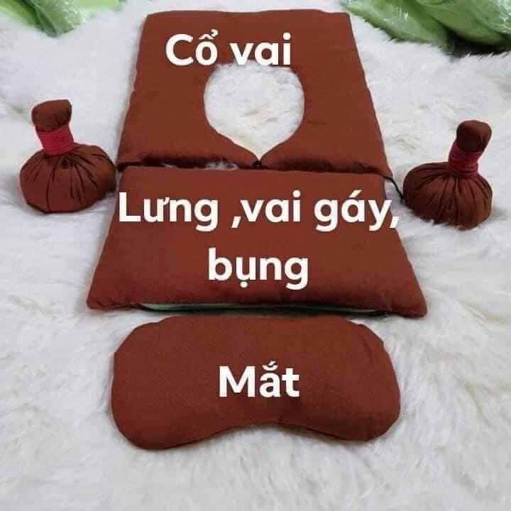 Túi chườm thảo dược dưỡng sinh, túi chườm mắt, củ chườm lưng, chườm cổ vai gáy, đa năng cho spa