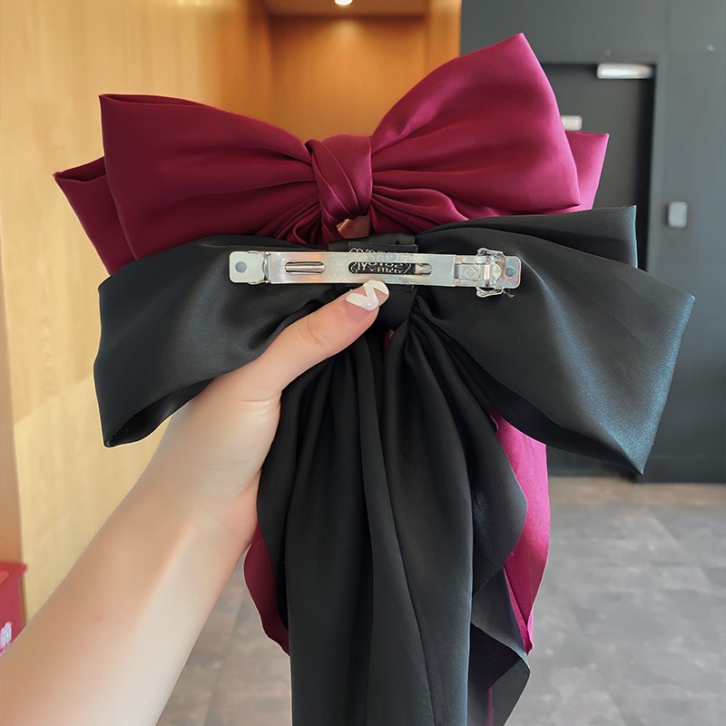 Kẹp Tóc Nơ Ruy Băng Lớn Thời Trang Mùa Xuân Mới Cho Nữ