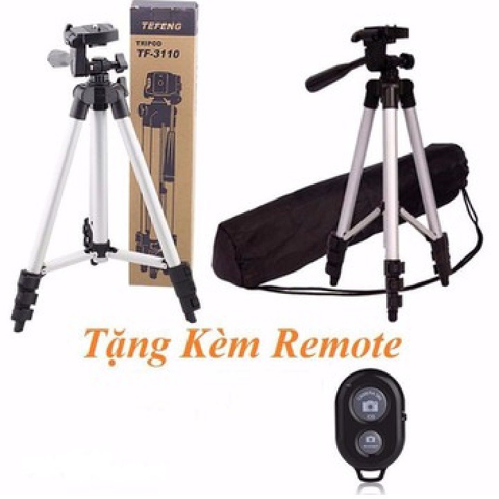 Combo 3 Món Chân Đế Chụp Hình Tripod TF-3110+ Kẹp Điện Thoại+ Remote Bluetooth