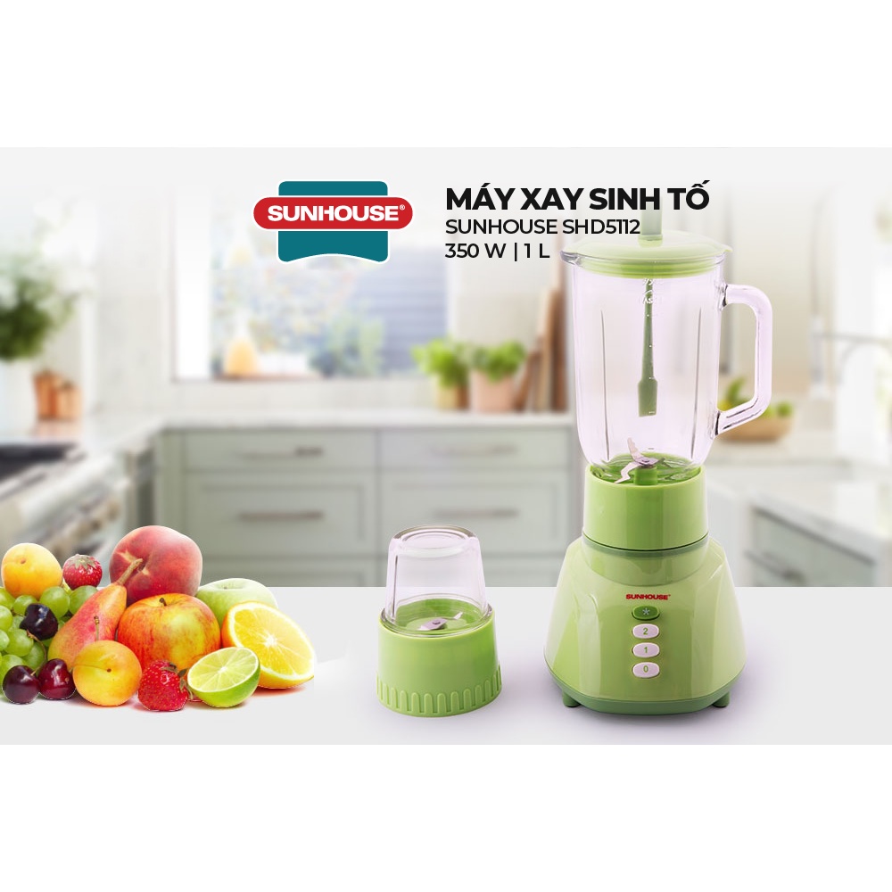 [Mã ELHA22 giảm 5% đơn 300K] Máy xay sinh tố Sunhouse SHD5112 xanh