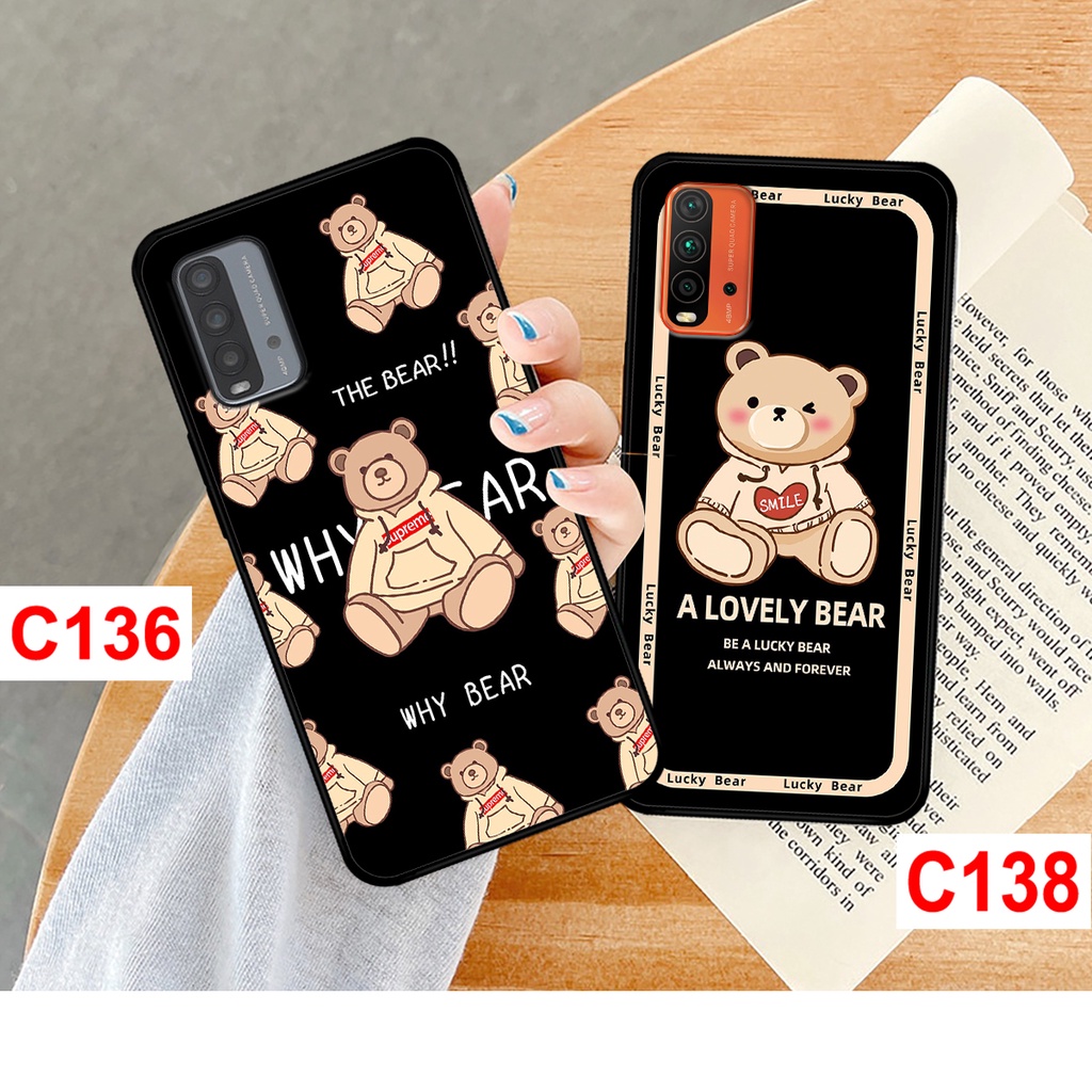 Ốp Redmi 9T - Xiaomi Poco M3  in hình gấu bear cute, thời trang. ốp lưng Xiaomi Redmi chất lượng.