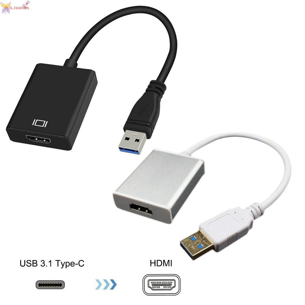 Cáp Chuyển Đổi Usb 3.0 Sang Hdmi Hd 1080p Hdtv Cho Windows 7 / 8 / 10 Pc