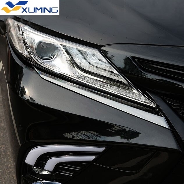 Viền Inox BọC ĐèN Pha Cho Toyota Camry 2018 2019 2020 8th