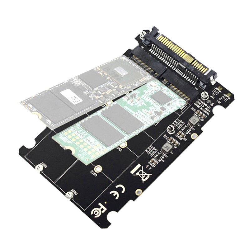 2 in 1 M.2 NVMe SATA U2PCB M.2 NVME SSD Key M Key B SSD to U.2 SFF-8639 Adapter PCIe M2 Converter Desktop Computer Parts