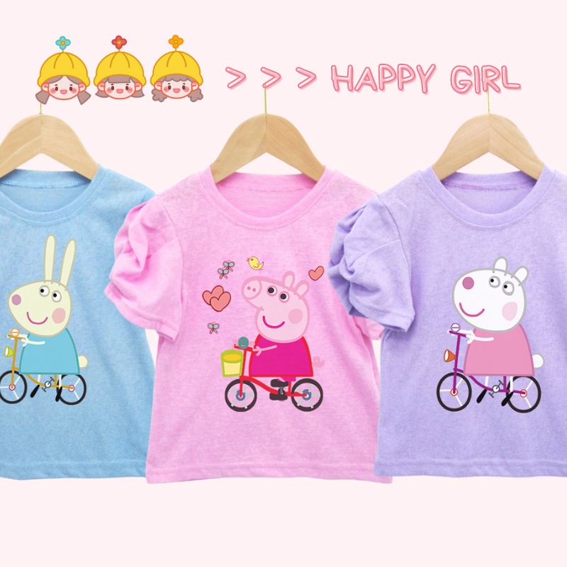 Áo Thun Cotton Thoáng Khí In Hoạt Hình Ngựa Pony Đáng Yêu Thời Trang Dành Cho Bé Gái