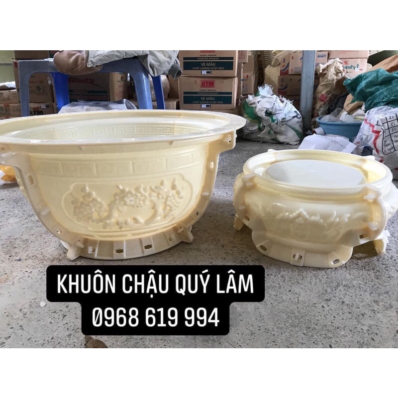 Khuôn đúc chậu tròn 60 đào rồng nhựa abs hàng việt nam dày dặn
