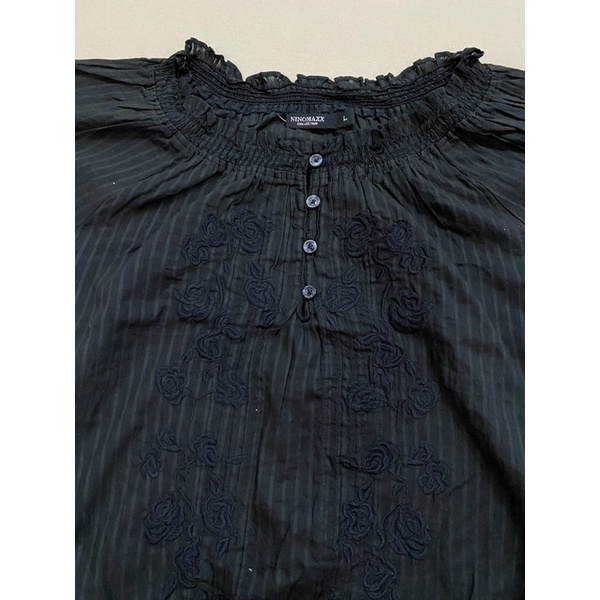 Áo bo chun thêu hoa Nino.maxx  - Thanh lý vnxk