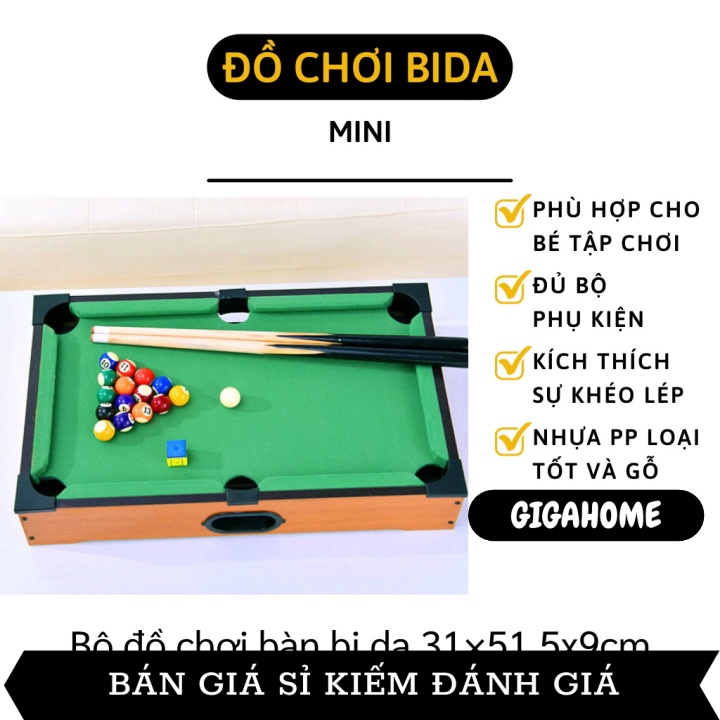 Bàn Chơi Bida GIGAHOME Bàn Bi A Mini 31*51*9.6 Cho Bé Tập Chơi 9185