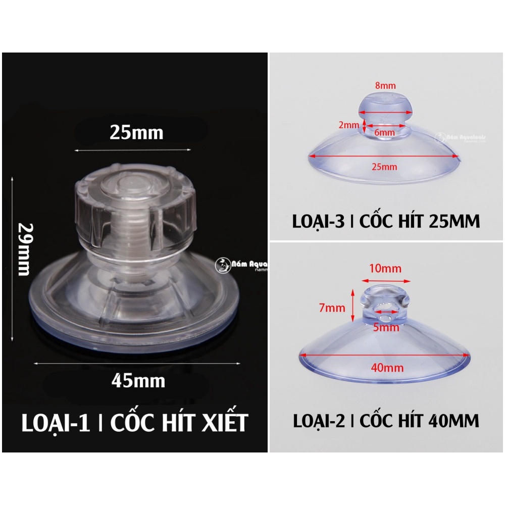 Nút Hít Kính | Cốc Hút kính | Núm Nhựa Hít Kính Các Loại