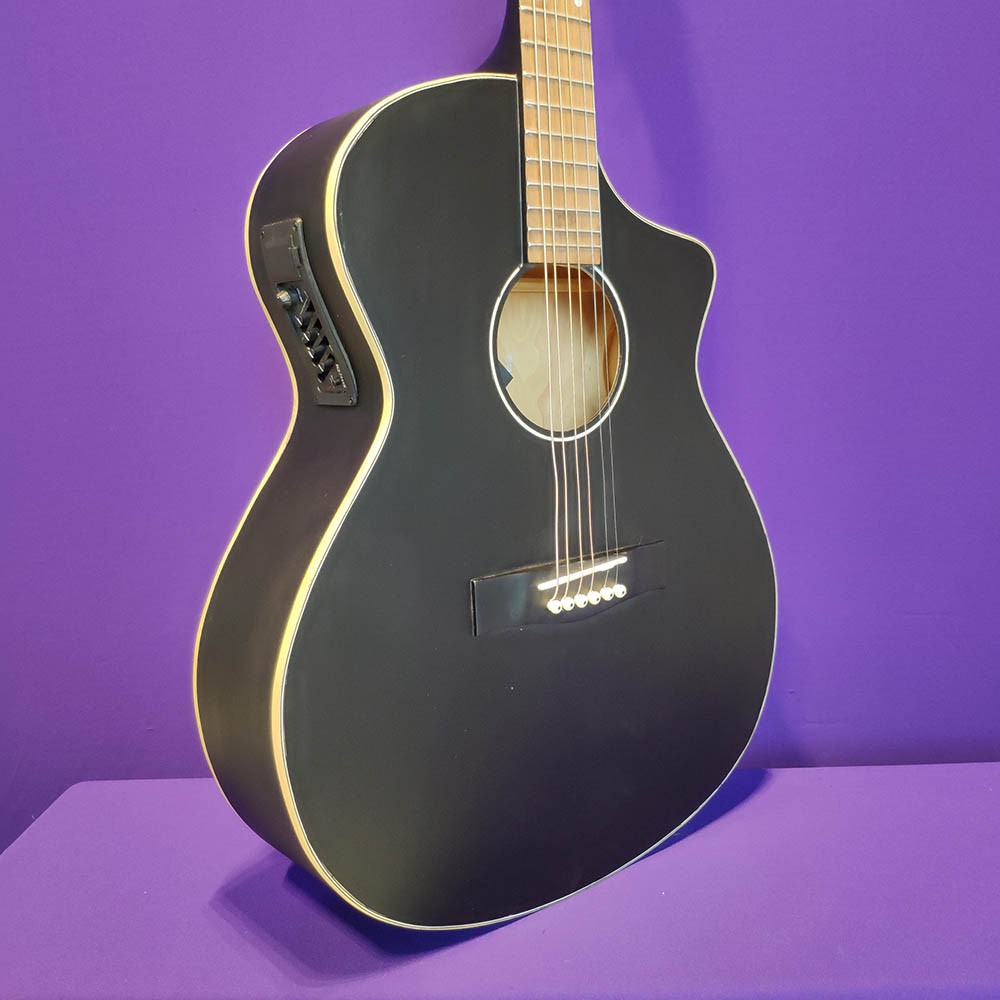 Đàn guitar SVA102 mặt gỗ thông có ty gắn eq 7545 kết nối loa - Tặng phụ kiện