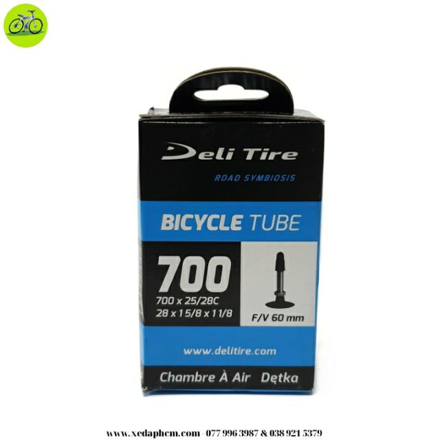 Ruột săm xe đạp Deli Tire 700x25/28c van pháp hạt gạo