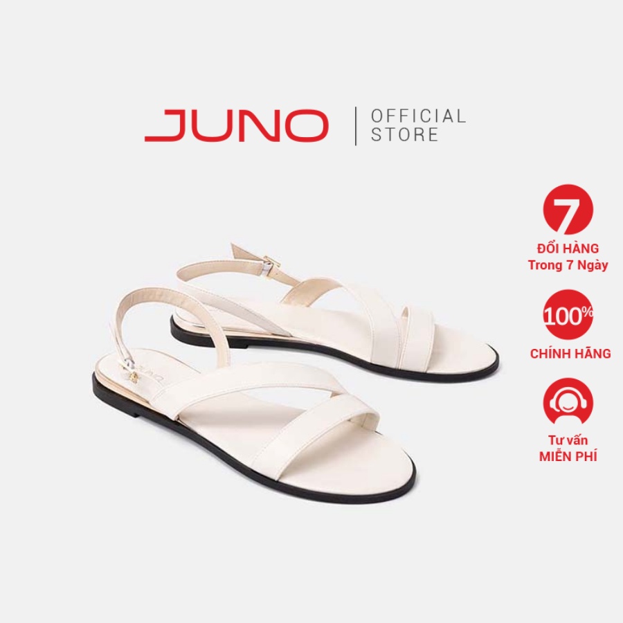 JUNO - Giày Sandal Mũi Tròn Quai Giữa Bất Đối Xứng - SD03047