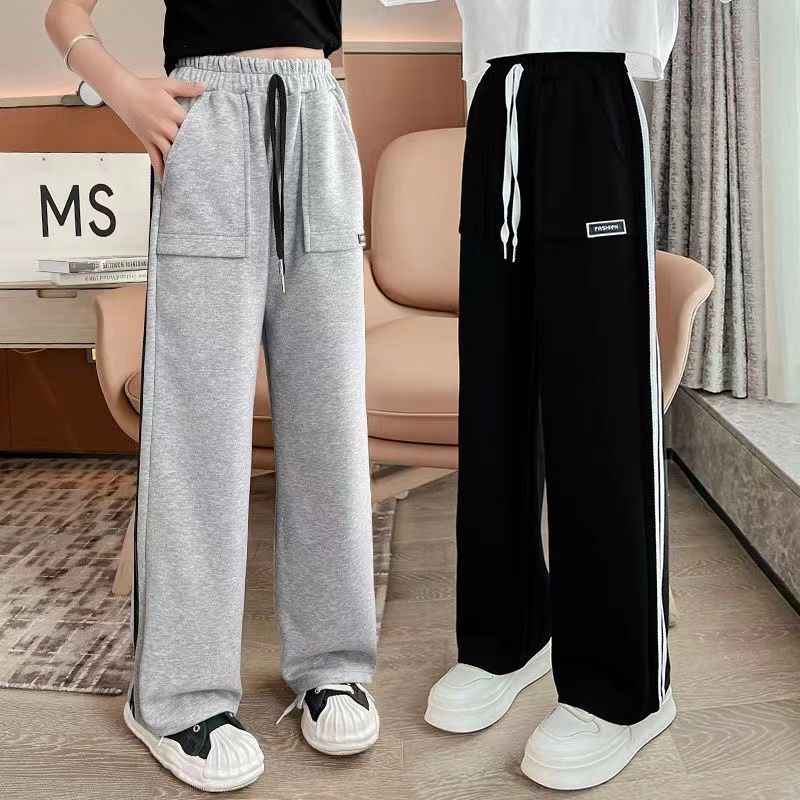Quần Dài Thể Thao Dáng Suông Thời Trang Mùa Thu Cho Bé Gái