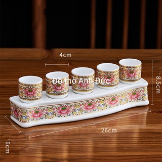 Bộ chung nước cúng_chén nước thờ cúng