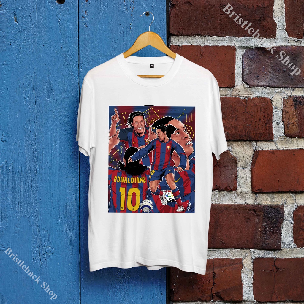 🍬Áo Thun hình huyền thoại Ronaldinho Rô vẩu - Ronaldinho T-Shirt cá tính - S27CD5-122