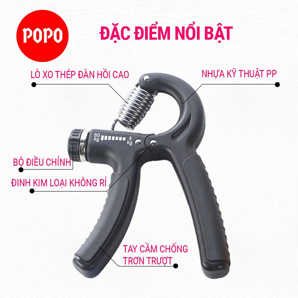 Kìm bóp tập cơ tay hình chữ A có thể điều chỉnh tốc độ từ 5-60kg POPO YGW25