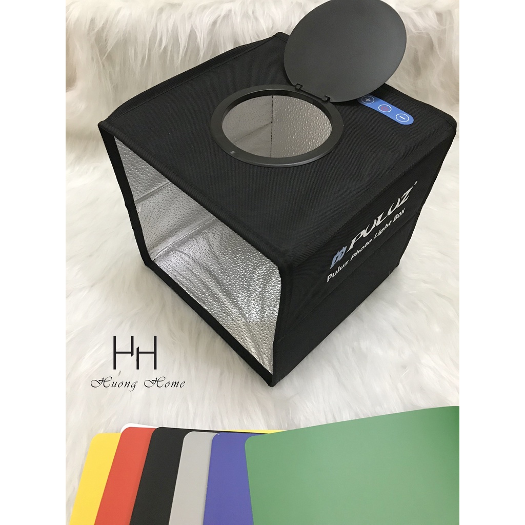 HỘP CHỤP HÌNH SẢN PHẨM PULUZ SZ 25CM - BOX CHỤP ẢNH CÓ BẢO HÀNH CHÍNH HÃNG - TẶNG KÈM 6 PHÔNG NỀN