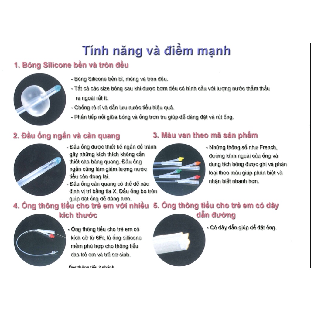 ✅ FOLEY SILICONE CLINY - Ống thông tiểu bằng 💯 Silicone sử dụng 1 tháng