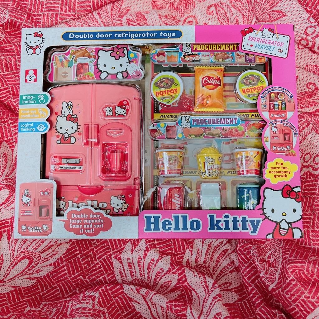 Tủ lạnh hello kitty MÀU HỒNG đồ chơi cho bé