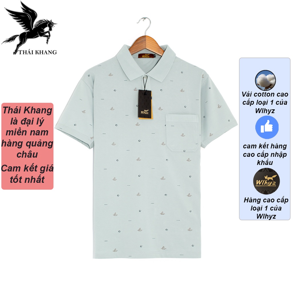 Áo thun nam cổ bẻ quảng châu cao cấp LOẠI 1 của Wlhyz loại polo nam trung niên form rộng TQC7