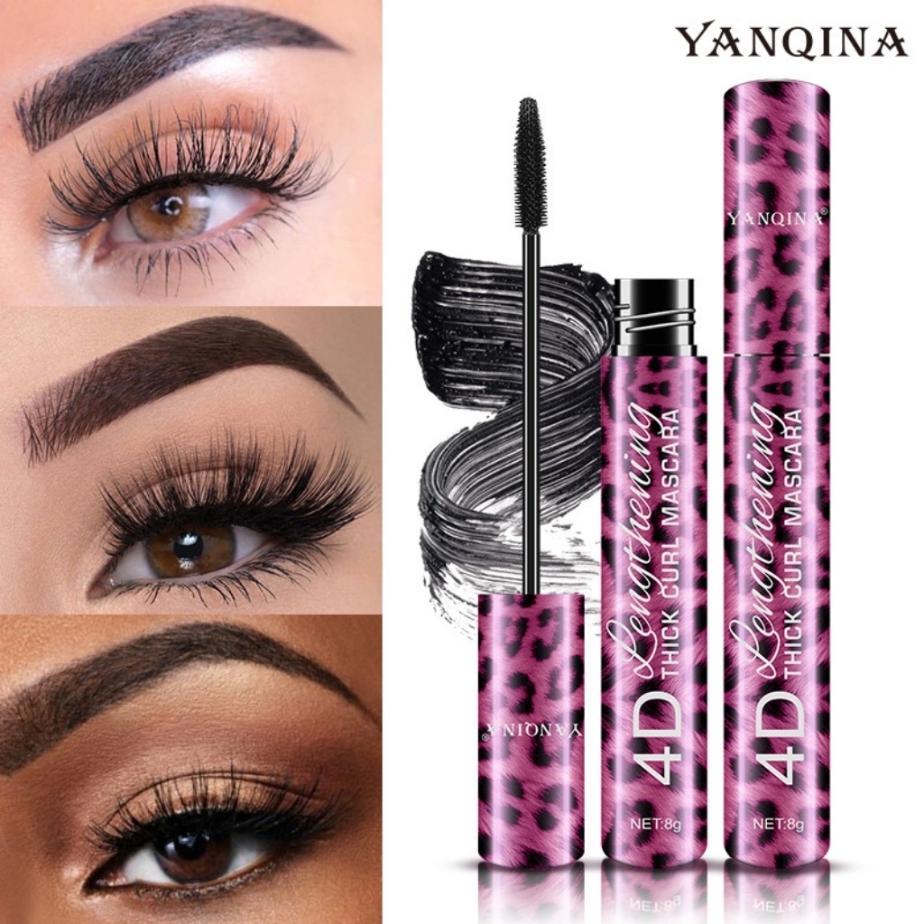 Mascara &amp; kẻ mắt 2N1 YANQINA Eye Charm thiết kế da báo nội địa trung - mascara JINT