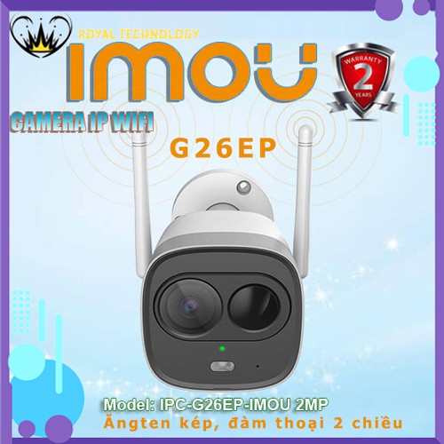 [NPP CHÍNH HÃNG] Camera IP Wifi không dây 2.0 Megapixel DAHUA IPC G26EP IMOU - Camera ngoài trời đàm thoại 2 chiều