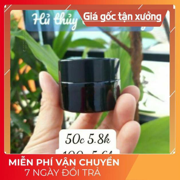 Hủ Đựng Kem ❤ GIÁ TẬN GỐC ❤ Hủ Chiết Kem Thủy Tinh Nâu 15g/20g/30g/50g/100g chiết mỹ phẩm , phụ kiện du lịch