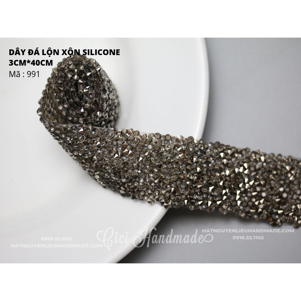 Dây đá lộn xộn đế silicone Cici Handmade chuyên hạt đá hạt pha lê hạt cườm hạt trang sức tự làm DIY