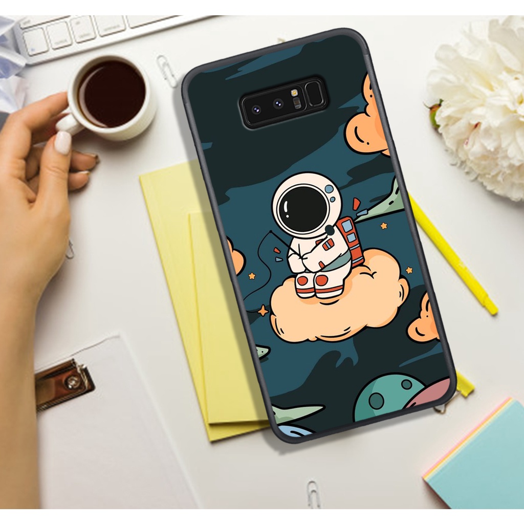 ỐP LƯNG SAMSUNG NOTE 8-SAMSUNG NOTE 9   , IN HÌNH ASTRONAUT PHI-HÀNH-GIA, MÀU SẮC BẮT MẮT