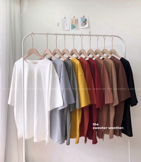 Áo phông trơn oversize, áo thun trơn mặc đôi nam nữ (Ảnh thật) | BigBuy360 - bigbuy360.vn