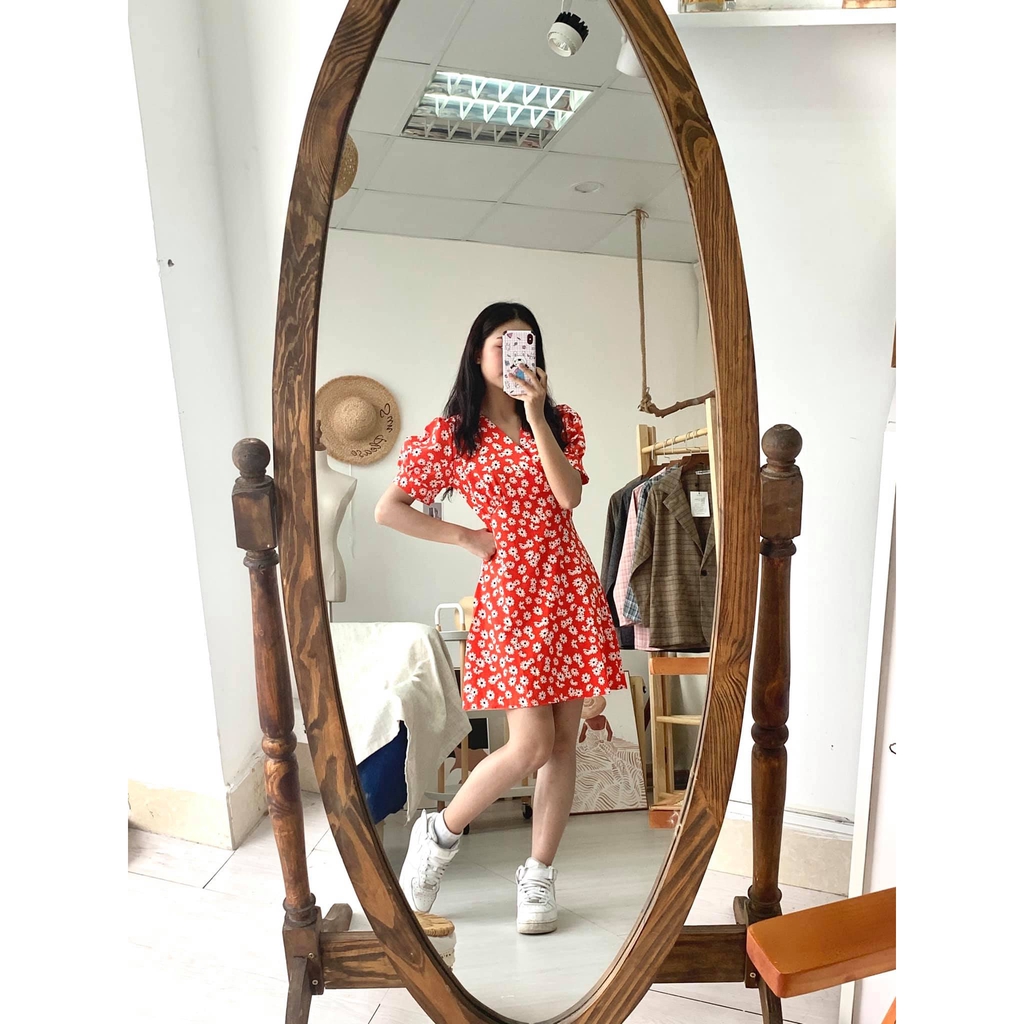 Đầm hoa nhí nhún ngực 3 màu | BigBuy360 - bigbuy360.vn