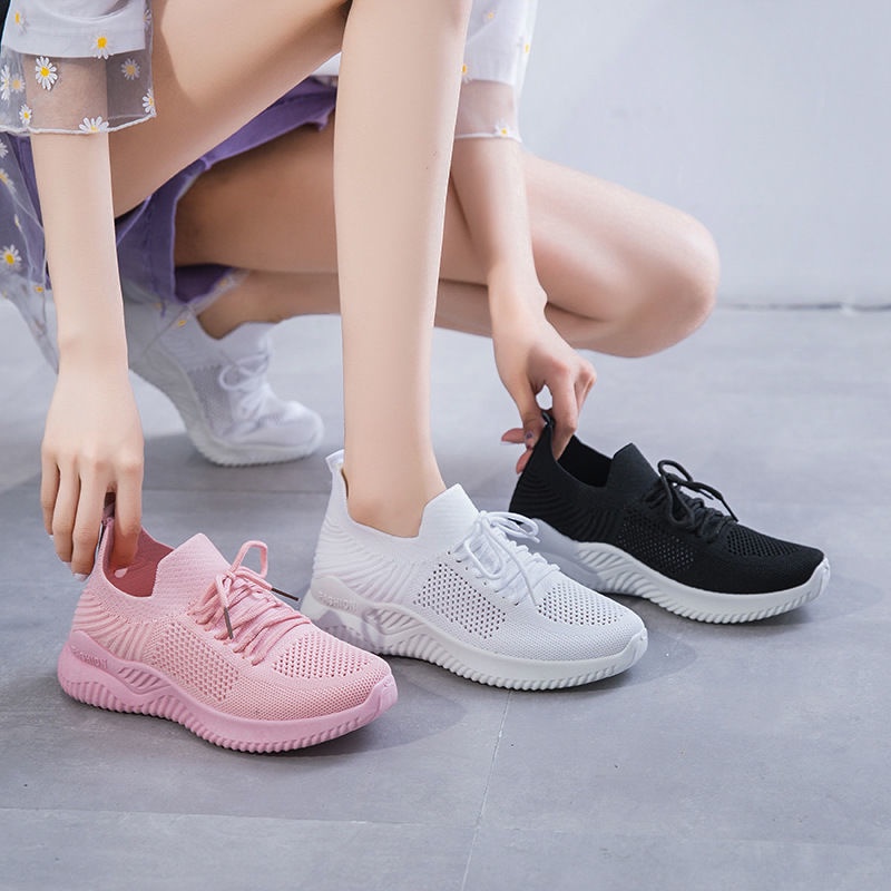 Jiashucheng Giày Thể Thao Trắng Phối Lưới Thoáng Khí Thời Trang Xuân Hè Cho Nữ