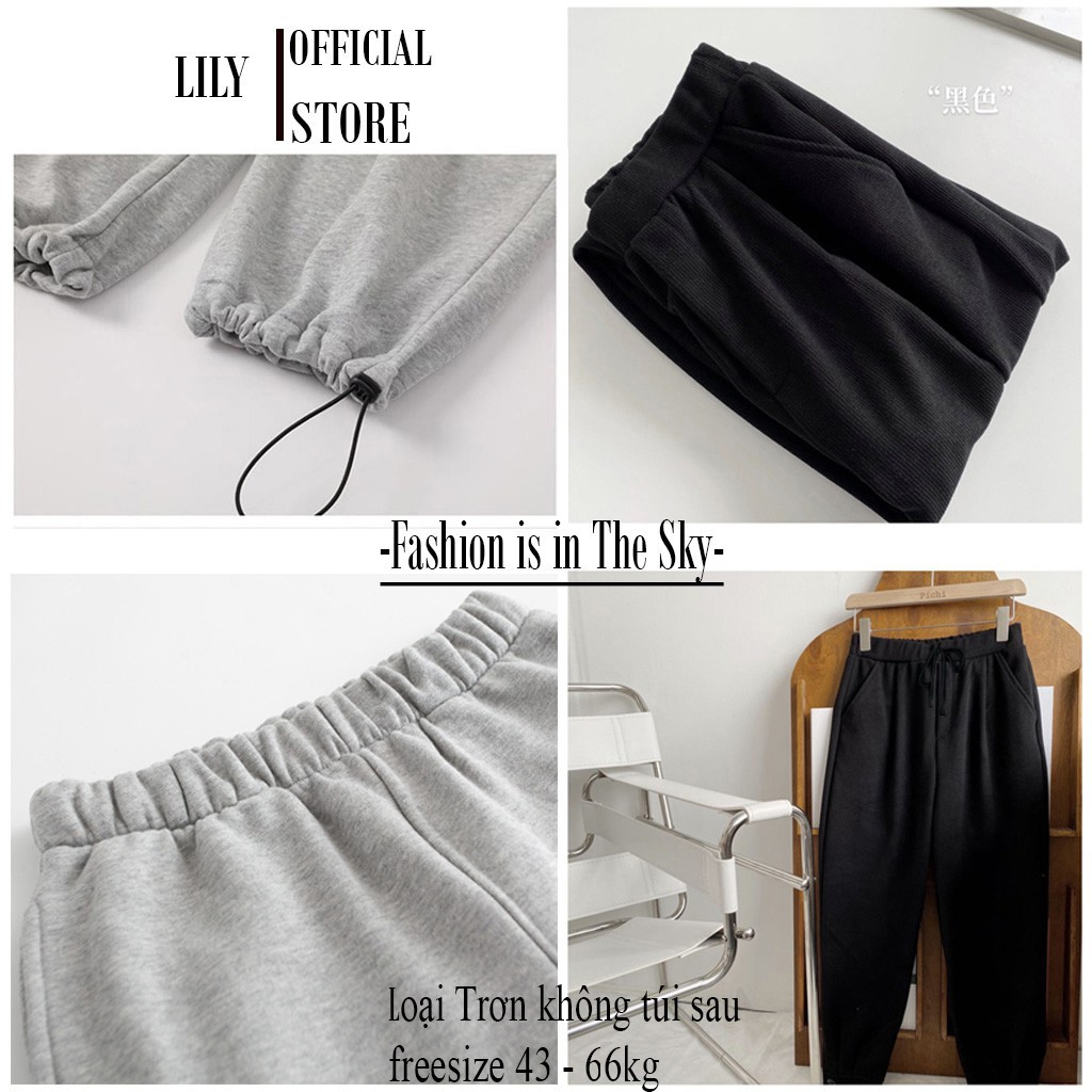 Quần Jogger Nữ- nam- Unisex Dài Ống Rộng Có Bo Rút Dây SIMPLE Ulzzang (ẢNH THẬT)