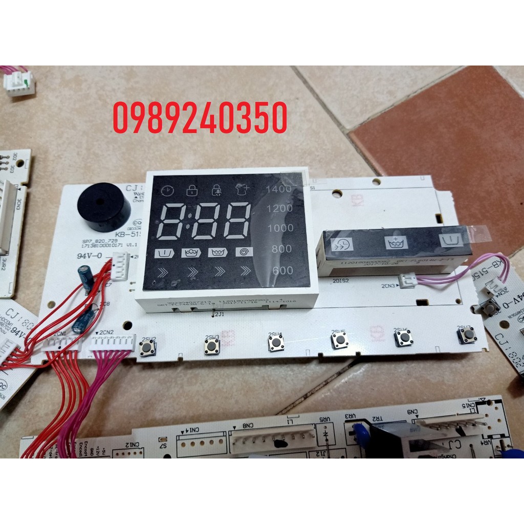 Bo mạch máy giặt Midea lồng ngang MFC90-1401, MFC80-1401 chính hãng