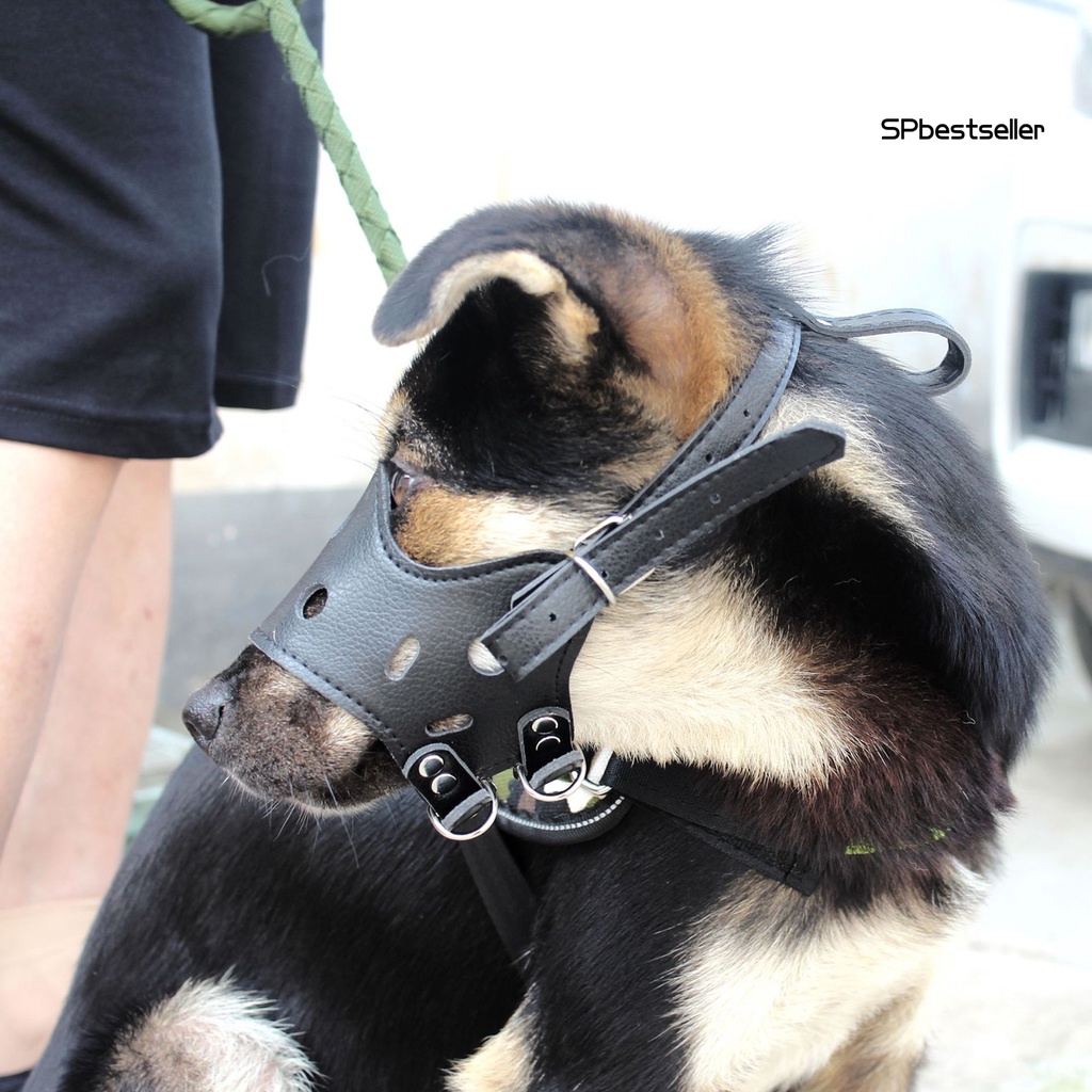 Rọ mõm chó bằng da giả có thể điều chỉnh