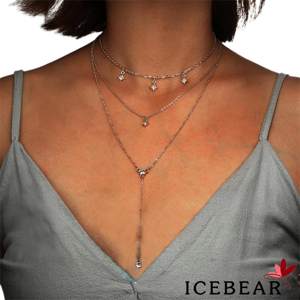 Dây Chuyền Nhiều Lớp Mặt Ngôi Sao Thời Trang Cho Nữ
