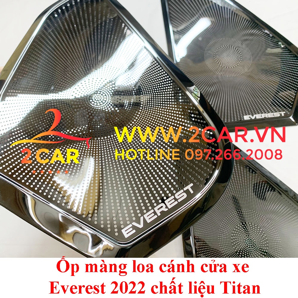 Ốp Trang trí Màng Loa cánh cửa xe Ford Everest 2022, 2023 chất liệu Titan Cao Cấp