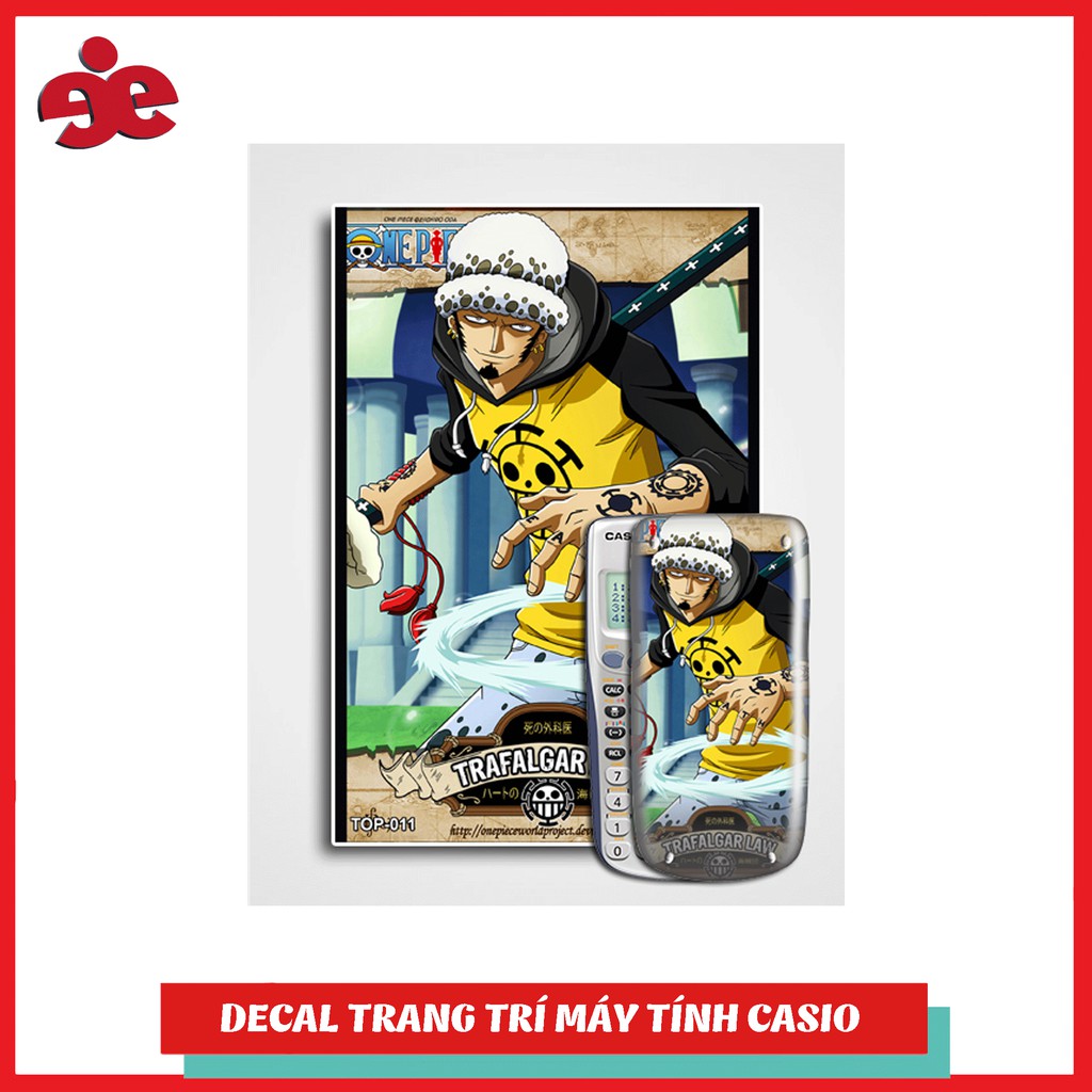 Decal trang trí máy tính Casio/Decal trang trí máy tính Vinacal One Piece 011