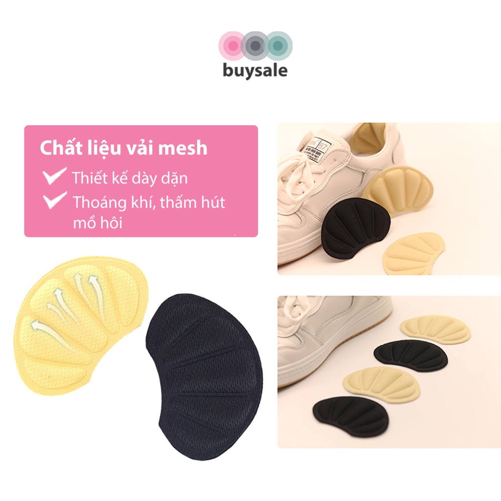Lót gót giày hình vỏ sò, bảo vệ gót chân, tăng độ bám, chống tuột gót, chuyên dùng cho giày thể thao - buysale - BSPK224